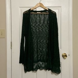 Green cardigan